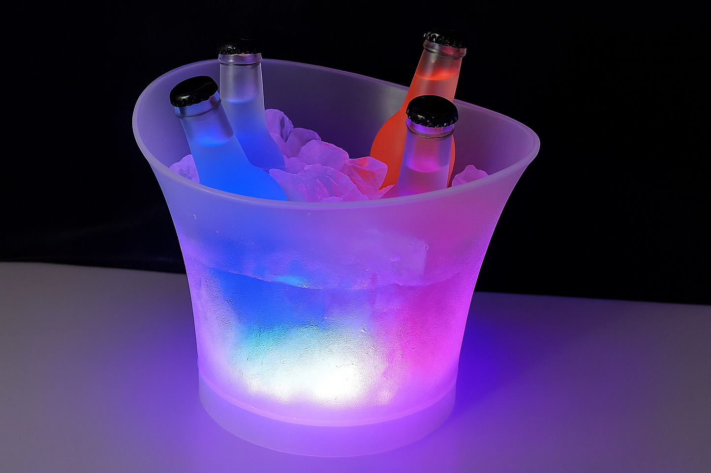CUBO DE HIELO LED VINOS Y CERVEZAS