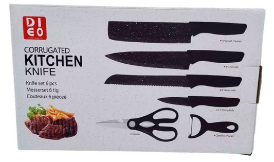 KIT SET DE CUCHILLOS DE COCINA 6 PIEZAS