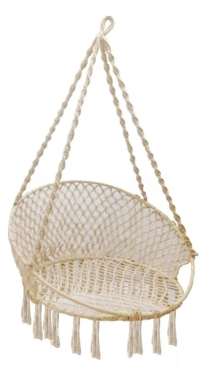 🌿 Columpio Silla Colgante Redondo Natural Adulto 80*60*120