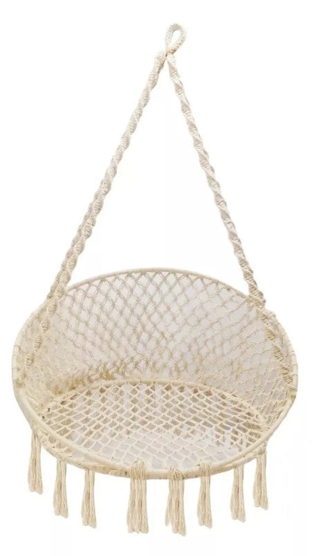🌿 Columpio Silla Colgante Redondo Natural Adulto 80*60*120
